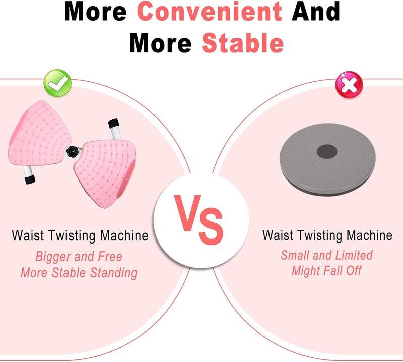 OSCILLATING SLIM Waist Twister Ab Machine with 300 lbs Weight Capacity Anti-slip twist board Noiseless Home Gym Exercise Equipment for Women Men - Image 5